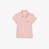 Polo de piqué con cuello festoneado para niña