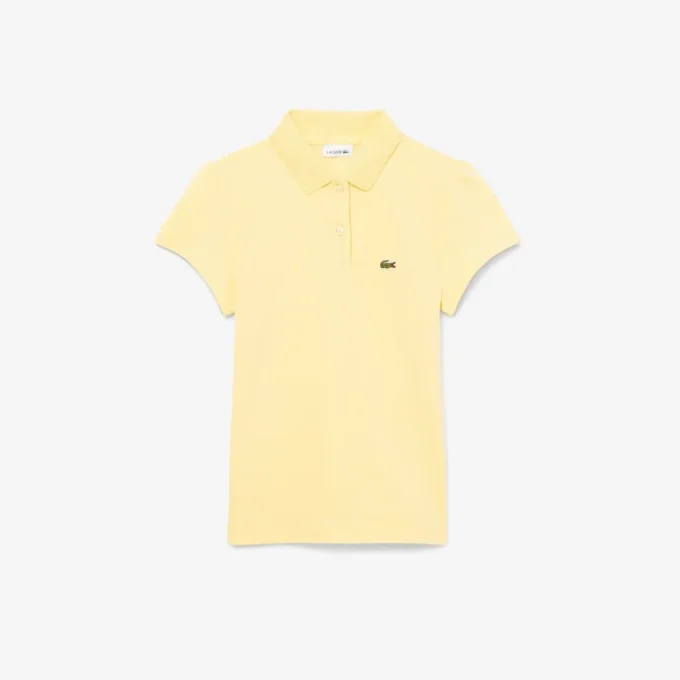 Polo de piqué con cuello festoneado para niña