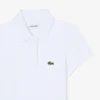 Polo de piqué con cuello festoneado para niña