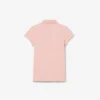 Polo de piqué con cuello festoneado para niña