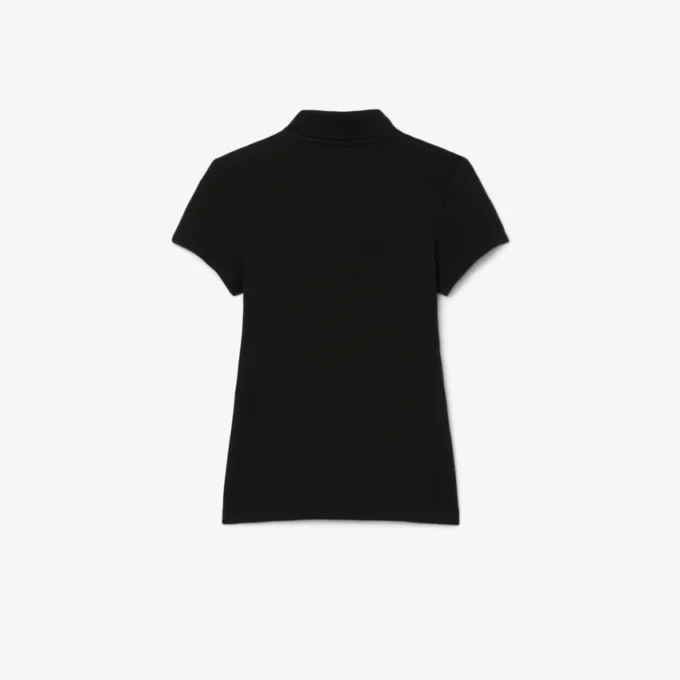 Polo de piqué con cuello festoneado para niña