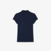 Polo de piqué con cuello festoneado para niña