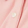 Polo de piqué con cuello festoneado para niña