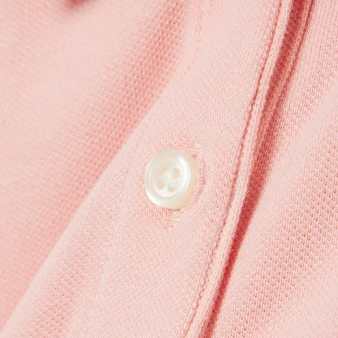Polo de piqué con cuello festoneado para niña