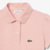 Polo de piqué con cuello festoneado para niña