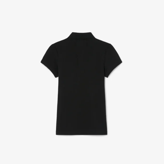 Polo de piqué con cuello festoneado para niña