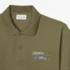Polo de piqué con motivo bordado y corte clásico para hombre