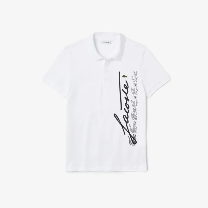 Polo de piqué de algodón Signature de corte regular para hombre