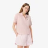 Polo de piqué de corte holgado para mujer