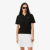 Polo de piqué de corte holgado para mujer