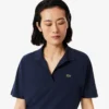 Polo de piqué de corte holgado para mujer
