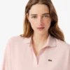 Polo de piqué de corte holgado para mujer