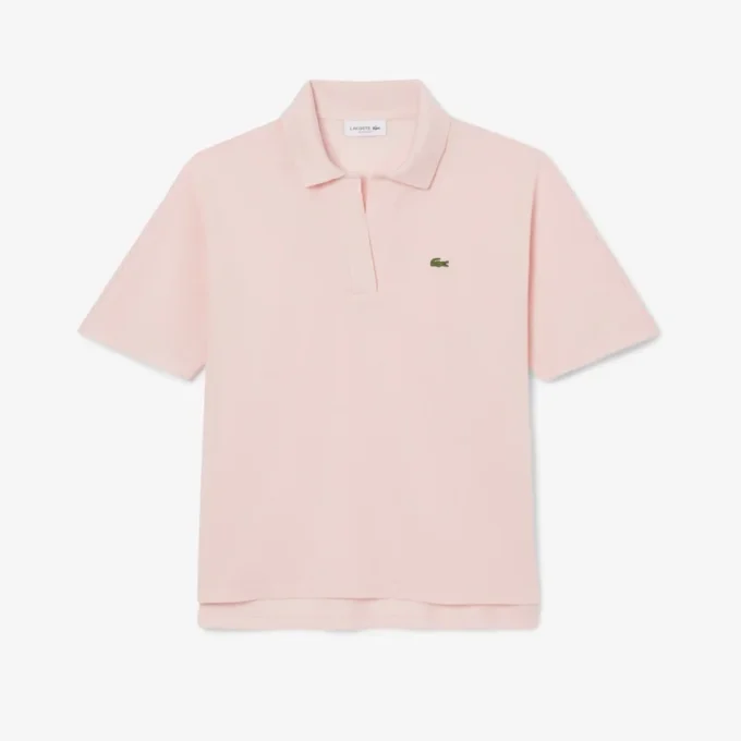 Polo de piqué de corte holgado para mujer