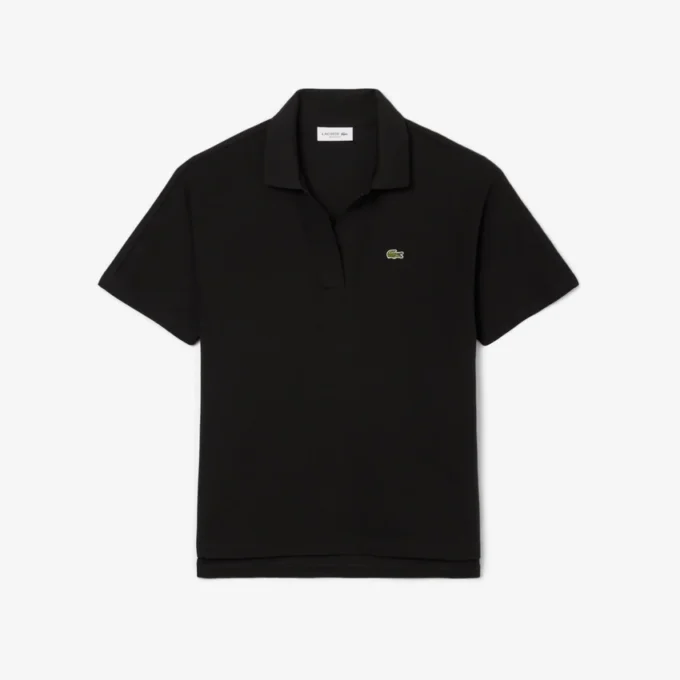 Polo de piqué de corte holgado para mujer