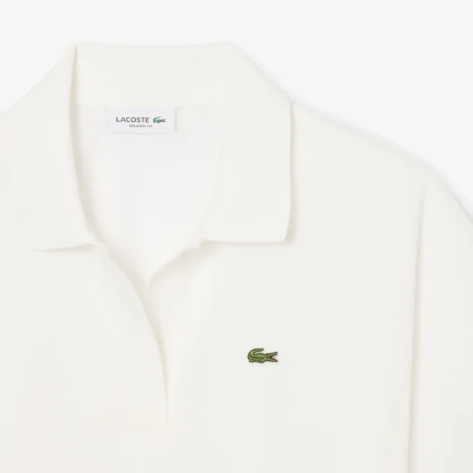 Polo de piqué de corte holgado para mujer