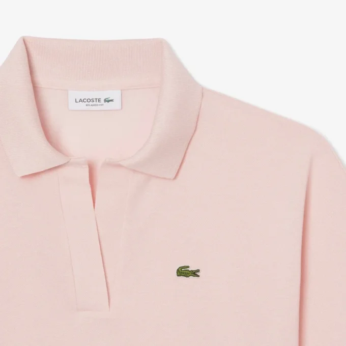 Polo de piqué de corte holgado para mujer