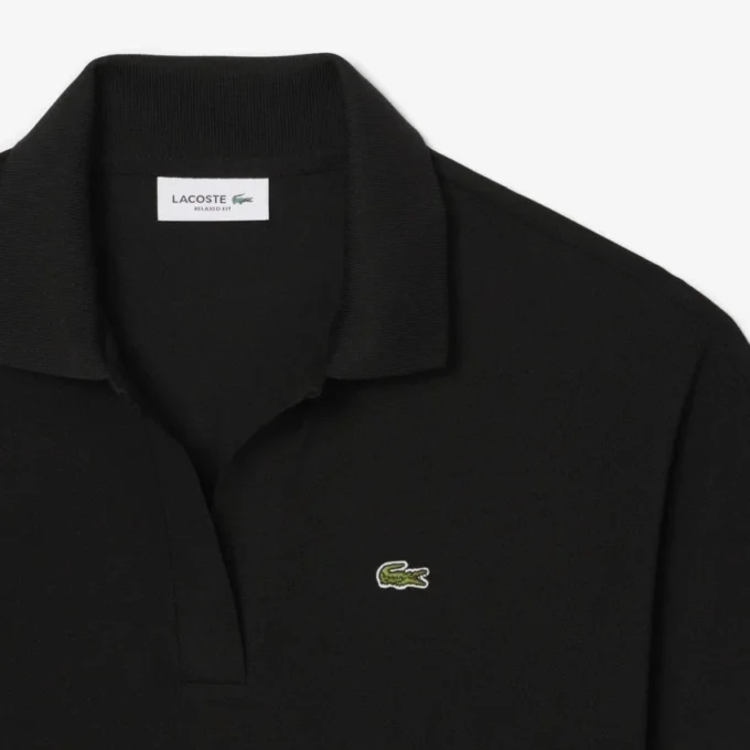 Polo de piqué de corte holgado para mujer