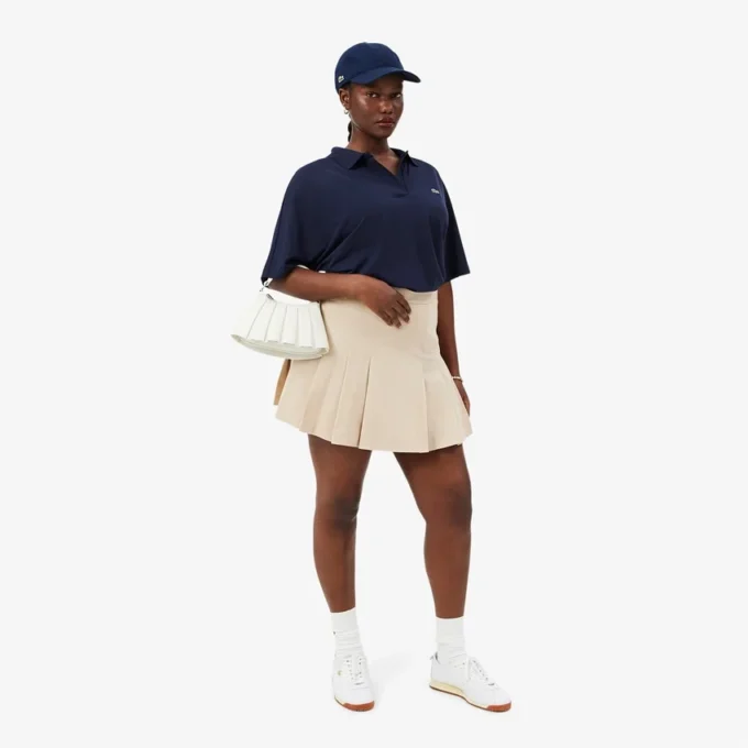 Polo de piqué de corte holgado para mujer