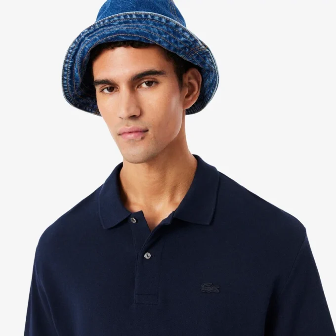 Polo de piqué grueso de corte holgado para hombre
