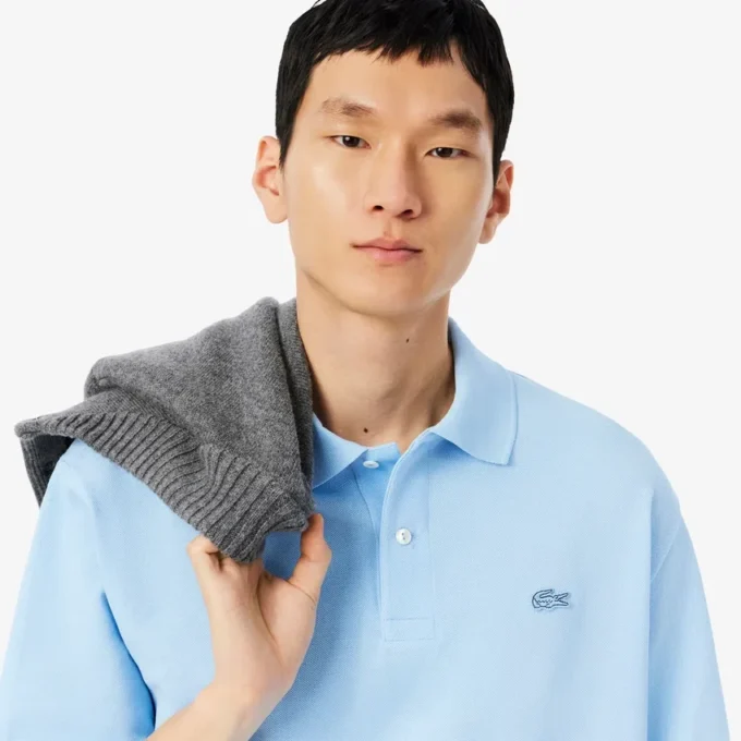 Polo de piqué grueso de corte holgado para hombre
