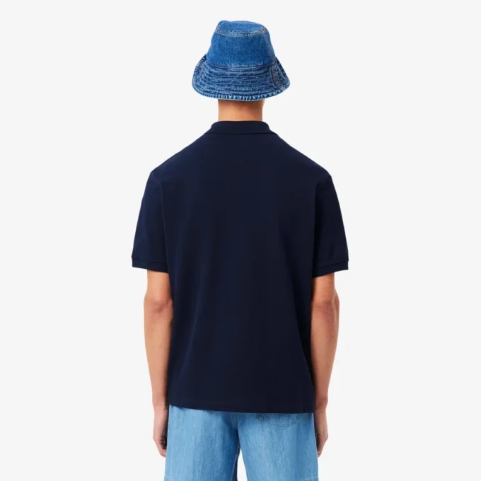 Polo de piqué grueso de corte holgado para hombre