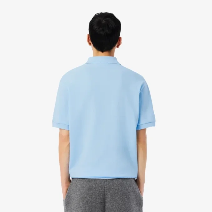 Polo de piqué grueso de corte holgado para hombre