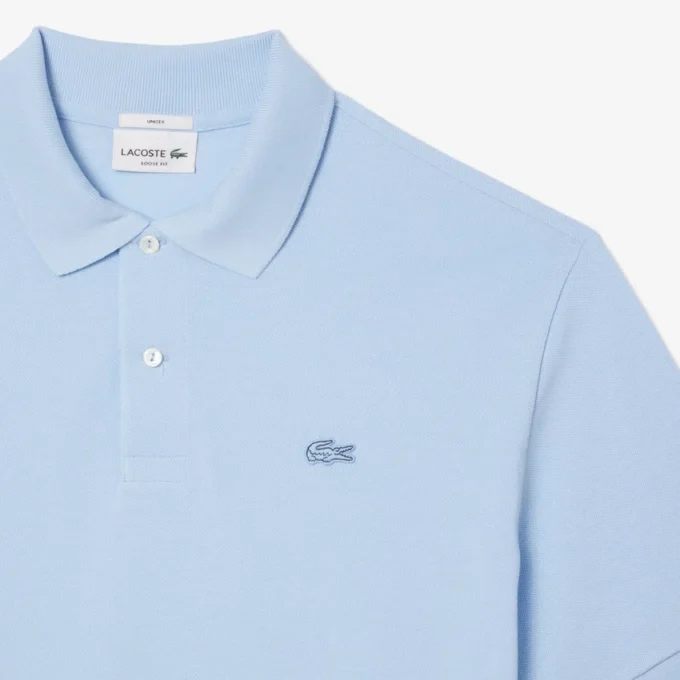 Polo de piqué grueso de corte holgado para hombre