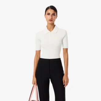 Polo de punto acanalado 3D para mujer