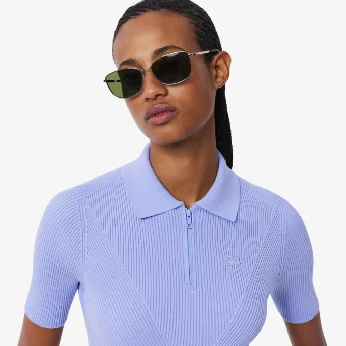 Polo de punto acanalado 3D para mujer