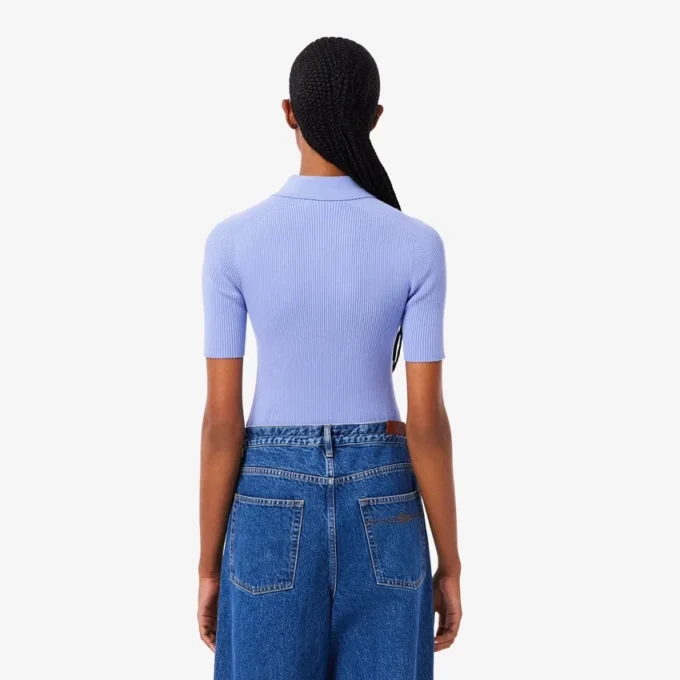 Polo de punto acanalado 3D para mujer
