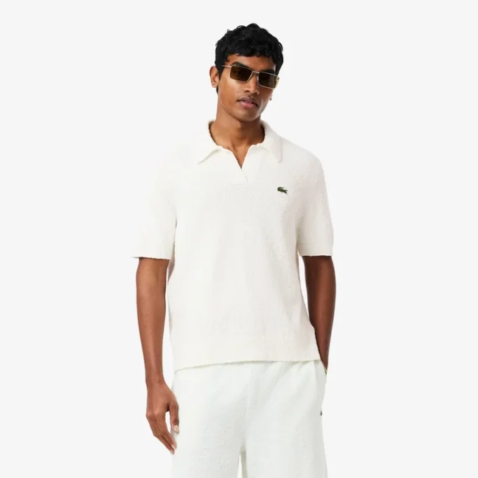 Polo de punto bouclé de corte clásico