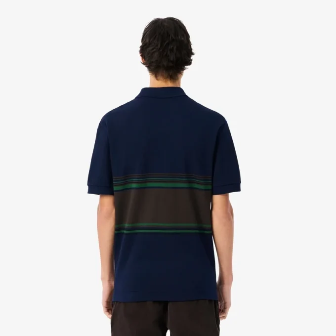 Polo de rayas de corte clásico para hombre, fabricado en Francia