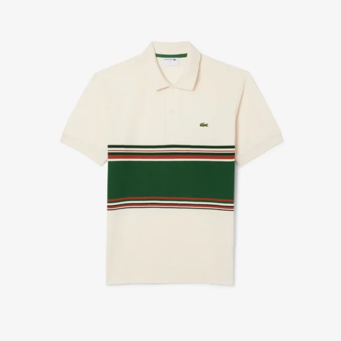 Polo de rayas de corte clásico para hombre, fabricado en Francia