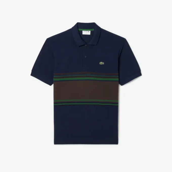 Polo de rayas de corte clásico para hombre, fabricado en Francia