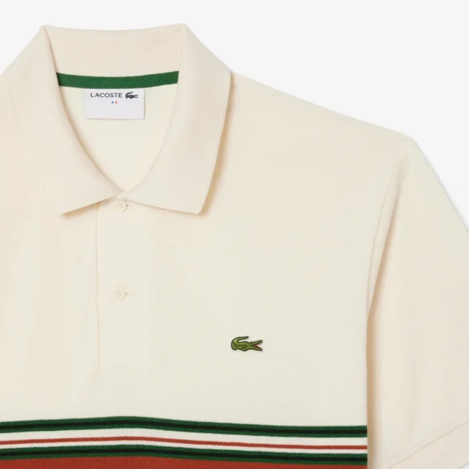 Polo de rayas de corte clásico para hombre, fabricado en Francia