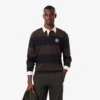 Polo de rugby a rayas de corte holgado para hombre