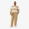 Polo de rugby a rayas de corte holgado para hombre