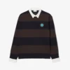 Polo de rugby a rayas de corte holgado para hombre