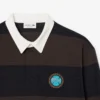 Polo de rugby a rayas de corte holgado para hombre