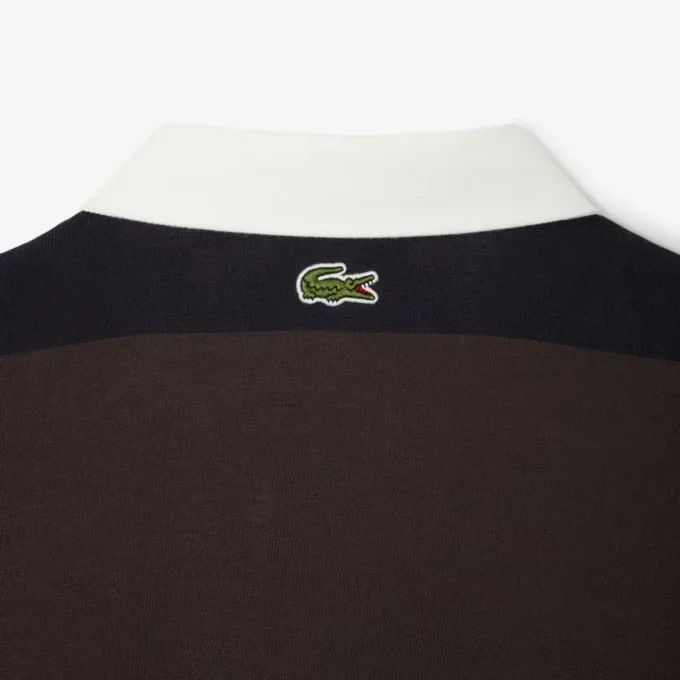 Polo de rugby a rayas de corte holgado para hombre