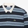 Polo de rugby de piqué a rayas de corte holgado