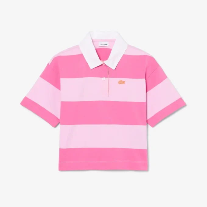 Polo de rugby oversize de algodón a rayas