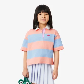 Polo de rugby oversize de algodón a rayas