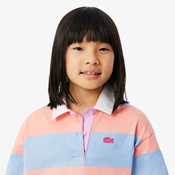 Polo de rugby oversize de algodón a rayas
