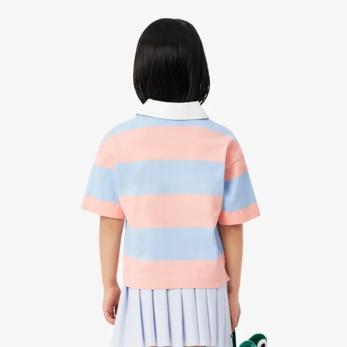 Polo de rugby oversize de algodón a rayas