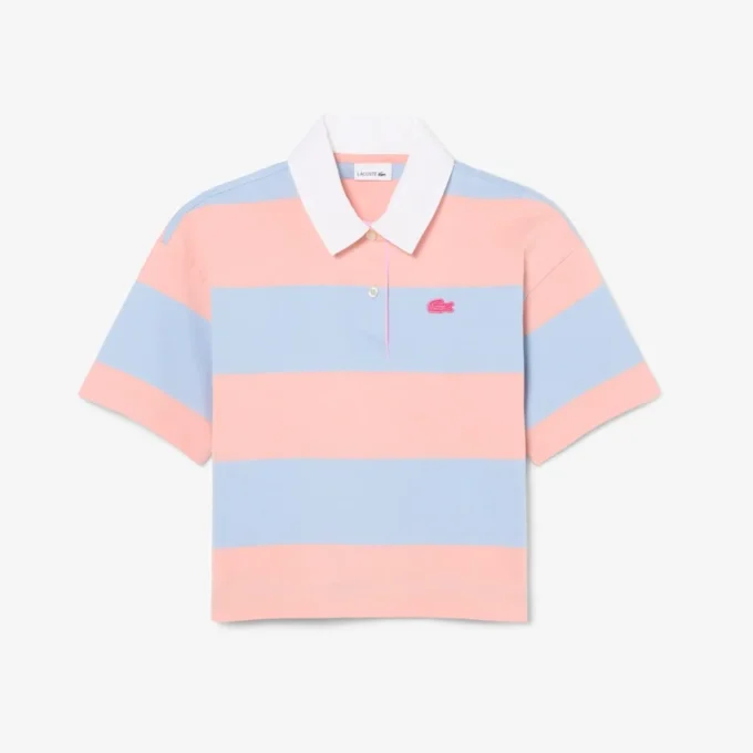 Polo de rugby oversize de algodón a rayas