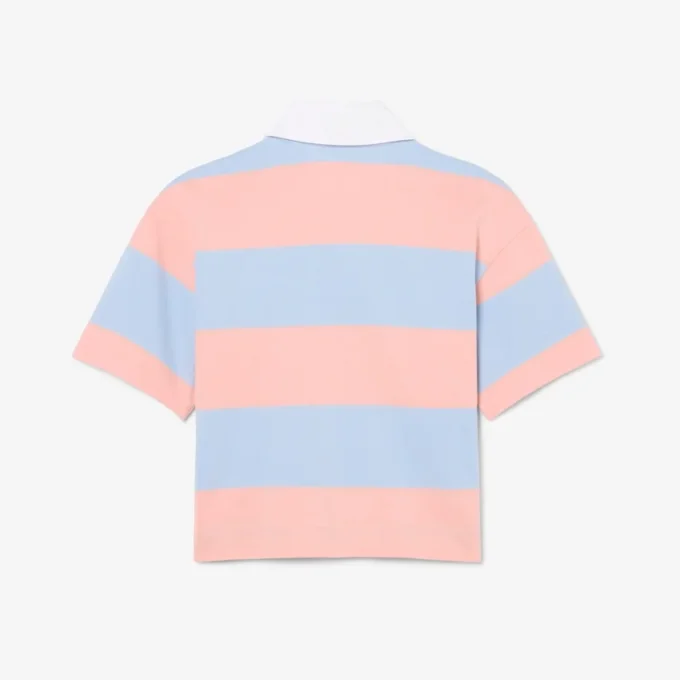 Polo de rugby oversize de algodón a rayas