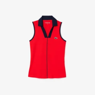Polo de tenis sin mangas Ultra Dry de corte entallado para mujer