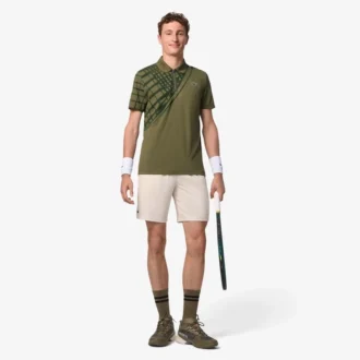 Polo de Tenis Ultra Dry estampado de corte entallado para hombre