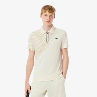 Polo de Tenis Ultra Dry estampado de corte entallado para hombre